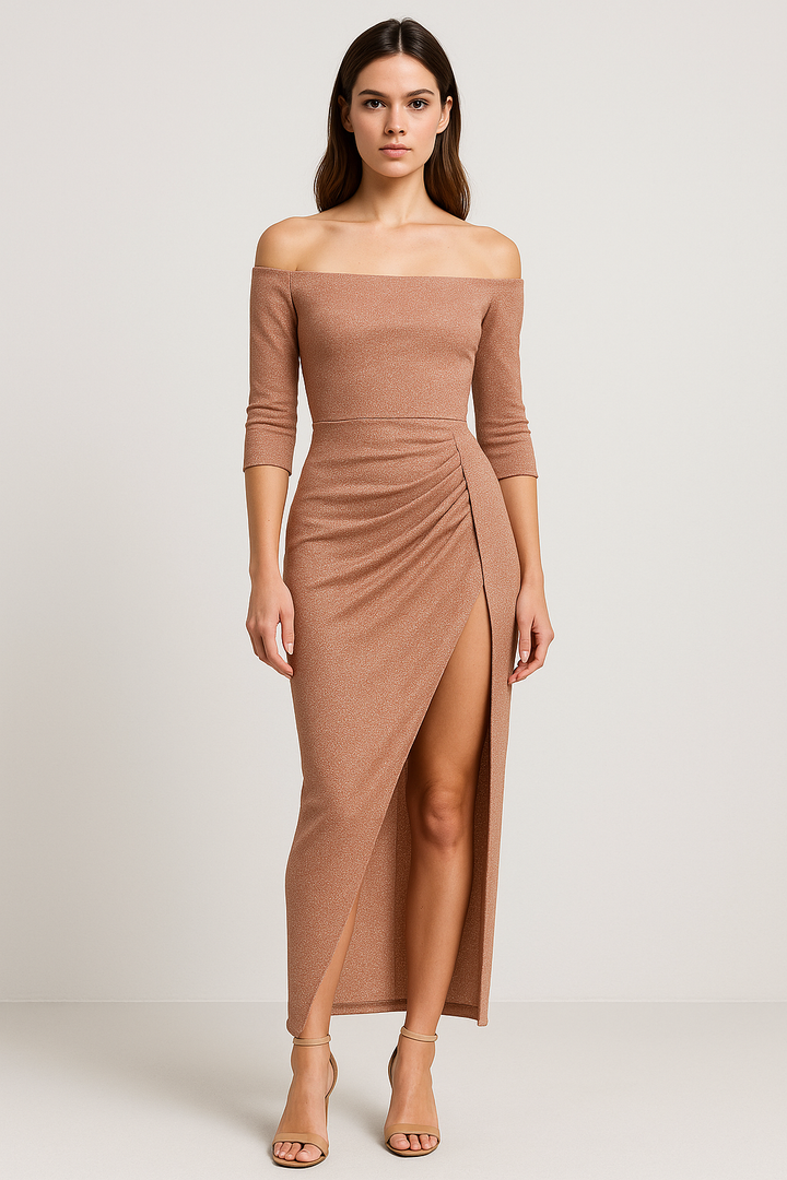 Selena – Maxi Splitjurk Met Elegante Pasvorm