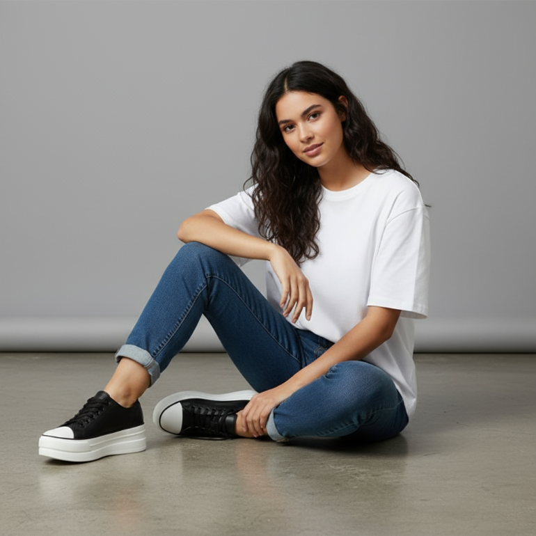 Moderne chunky platform sneakers voor dames met trendy streetstyle look