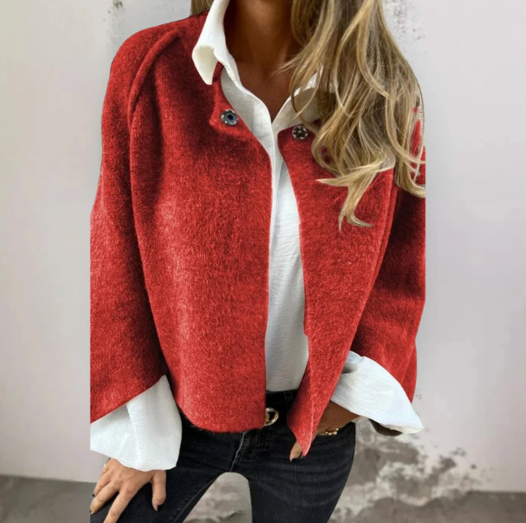 Sophie – Oversized Gebreide Cardigan Met Knoopsluiting