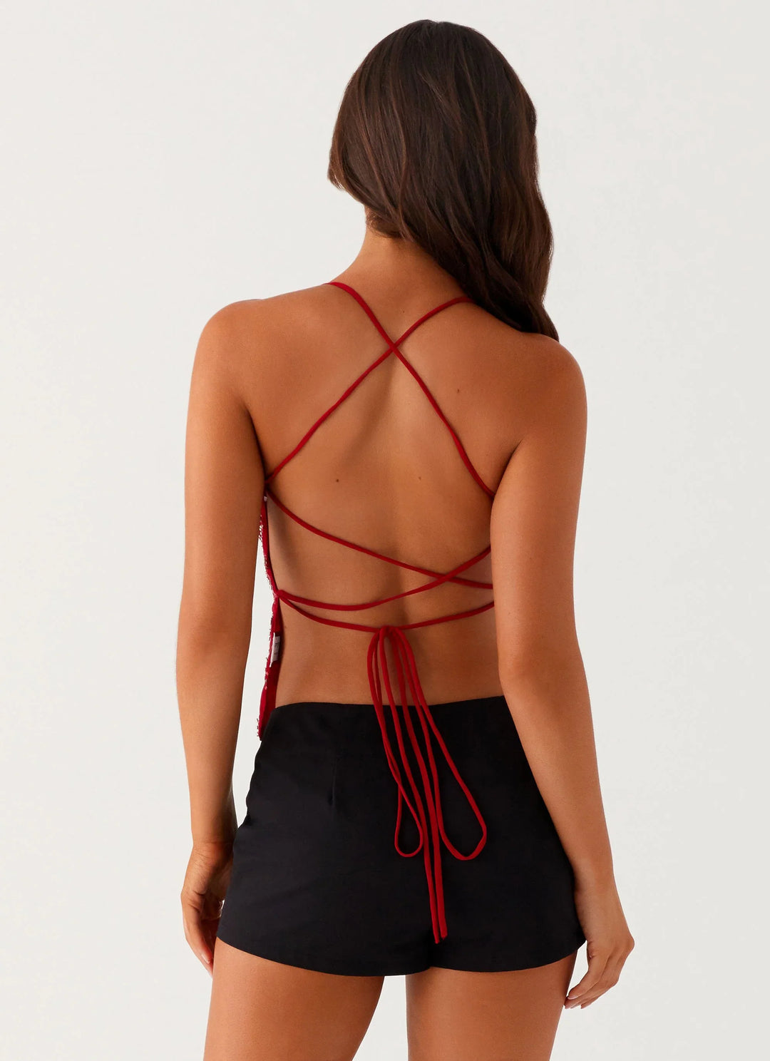 Liora – Backless Embroidered Top