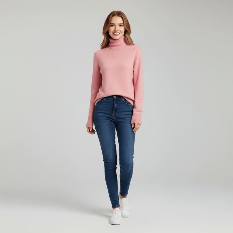 Elise kasjmier coltrui van Lenoriva – zachte luxe damestrui met elegante col