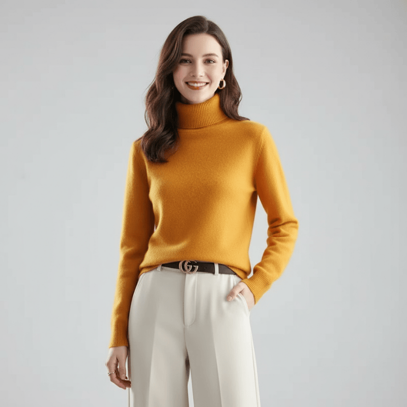 Elise kasjmier coltrui van Lenoriva – zachte luxe damestrui met elegante col