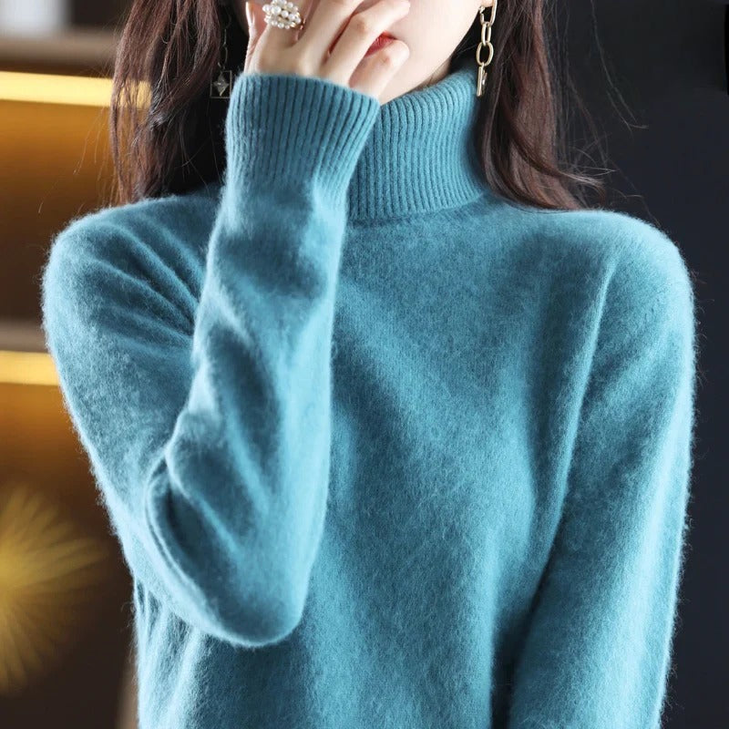 Elise kasjmier coltrui van Lenoriva – zachte luxe damestrui met elegante col