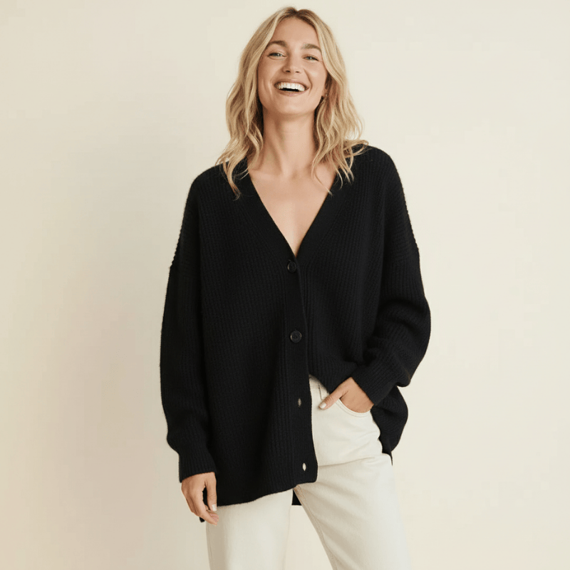 Noëlle kasjmier vest voor dames van Lenoriva – elegant en veelzijdig kasjmier vest met luxe uitstraling