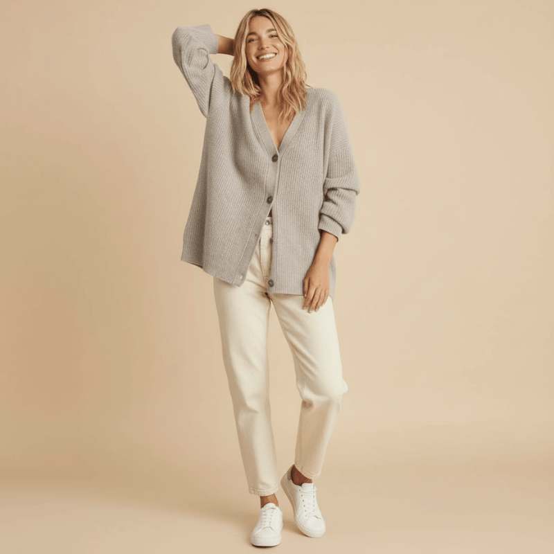 Noëlle kasjmier vest voor dames van Lenoriva – elegant en veelzijdig kasjmier vest met luxe uitstraling