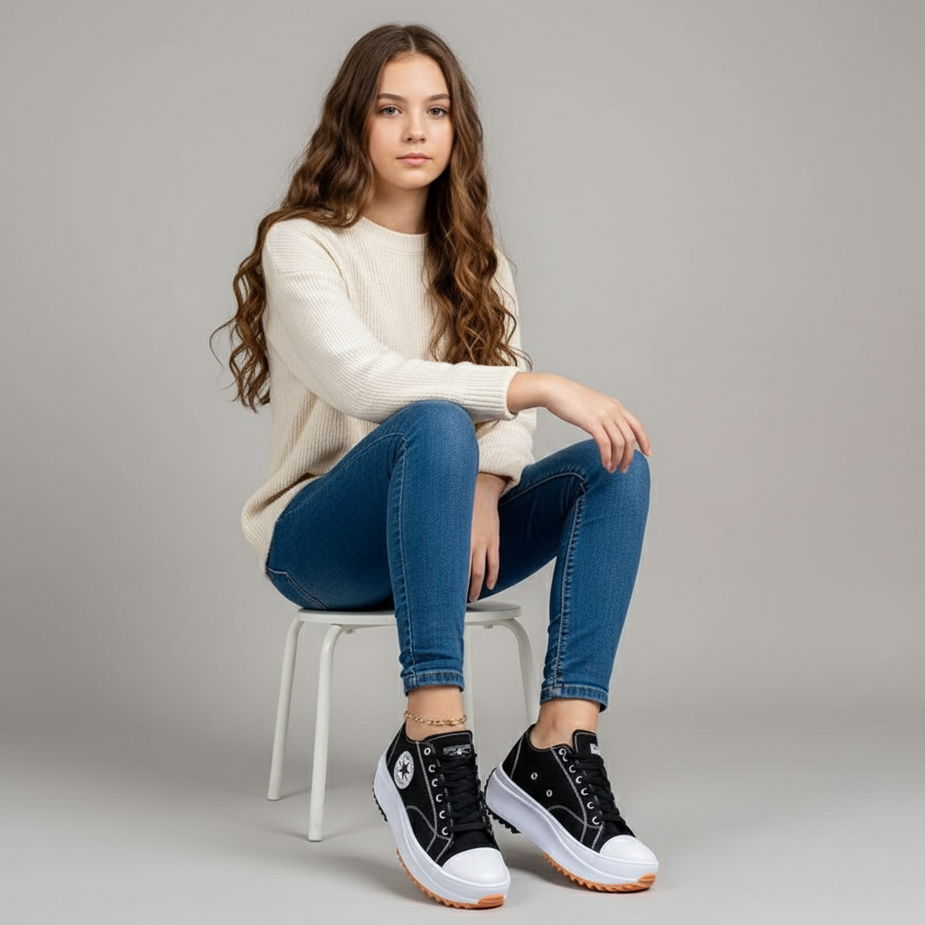 Orthopedische dames sneakers met zachte zool en moderne look