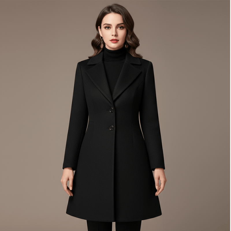 Elise klassieke dames trenchcoat met ceintuur van Lenoriva – elegante tijdloze jas