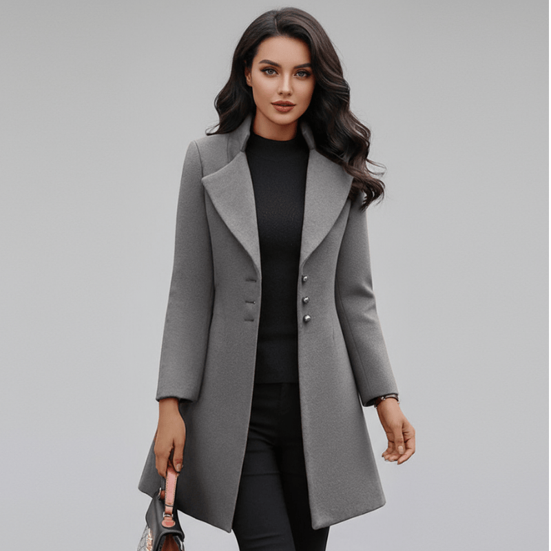 Elise klassieke dames trenchcoat met ceintuur van Lenoriva – elegante tijdloze jas