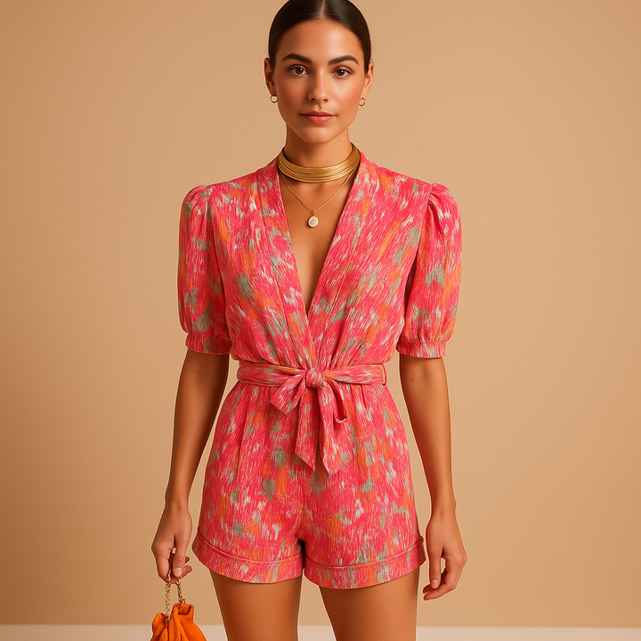Tess – Korte Jumpsuit Met Riem
