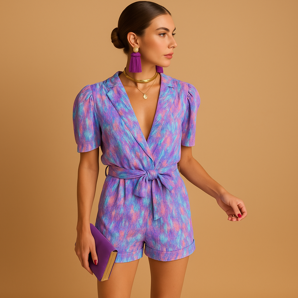 Tess – Korte Jumpsuit Met Riem
