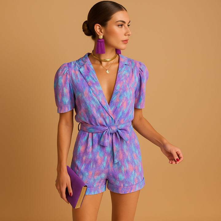 Tess – Korte Jumpsuit Met Riem