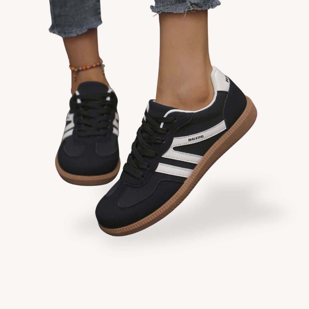 Leonie retro vetersneakers voor dames, trendy casual sneakers met comfort