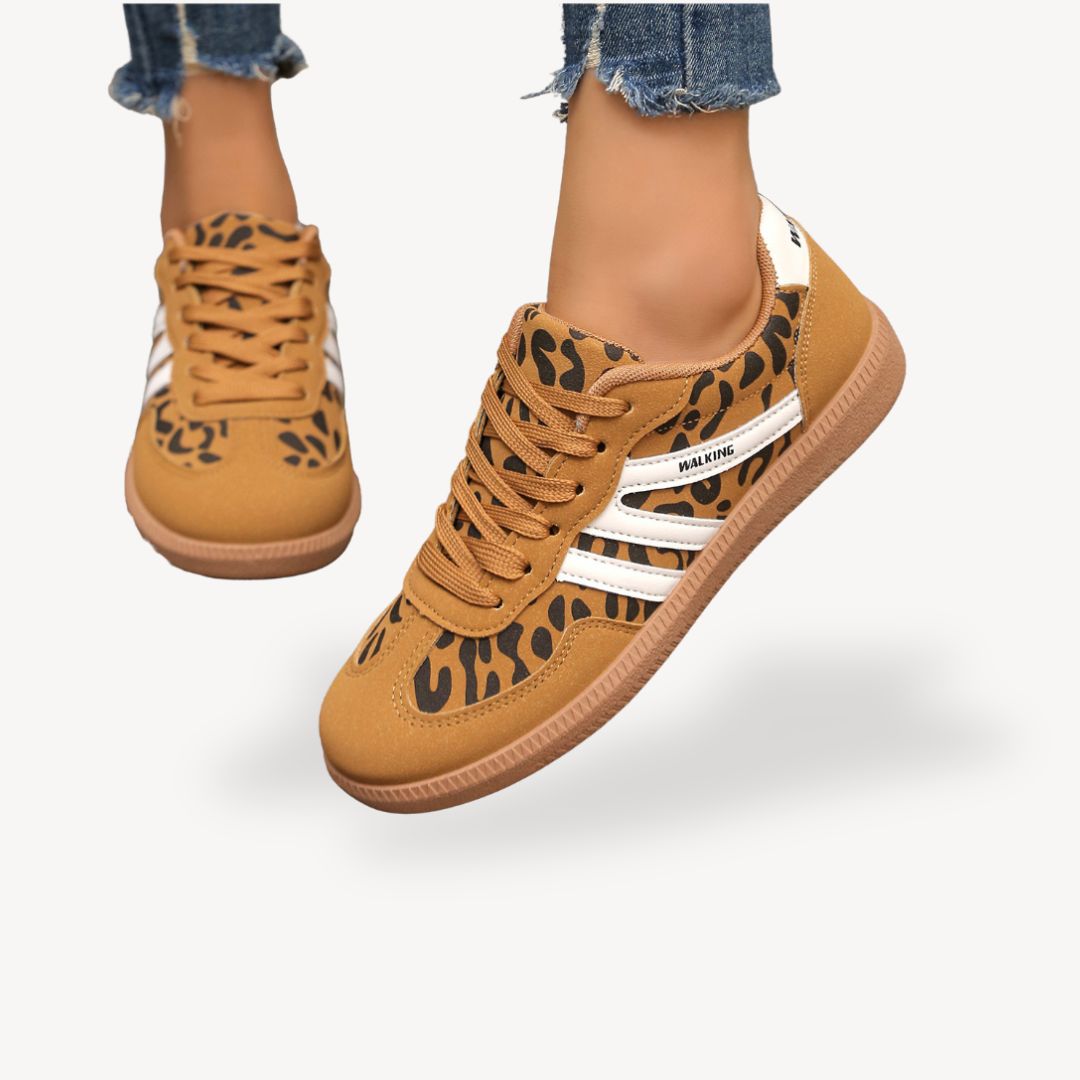 Leonie retro vetersneakers voor dames, trendy casual sneakers met comfort
