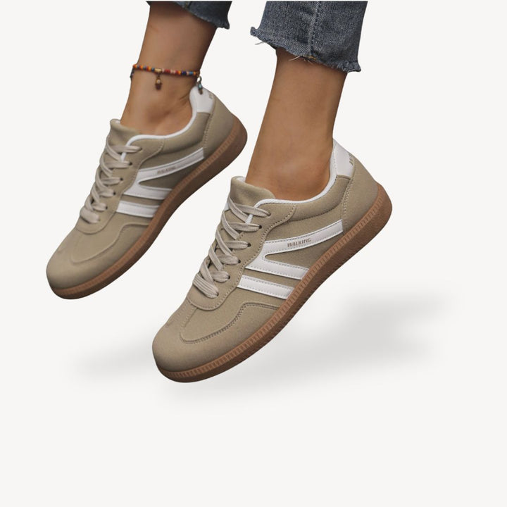 Leonie retro vetersneakers voor dames, trendy casual sneakers met comfort