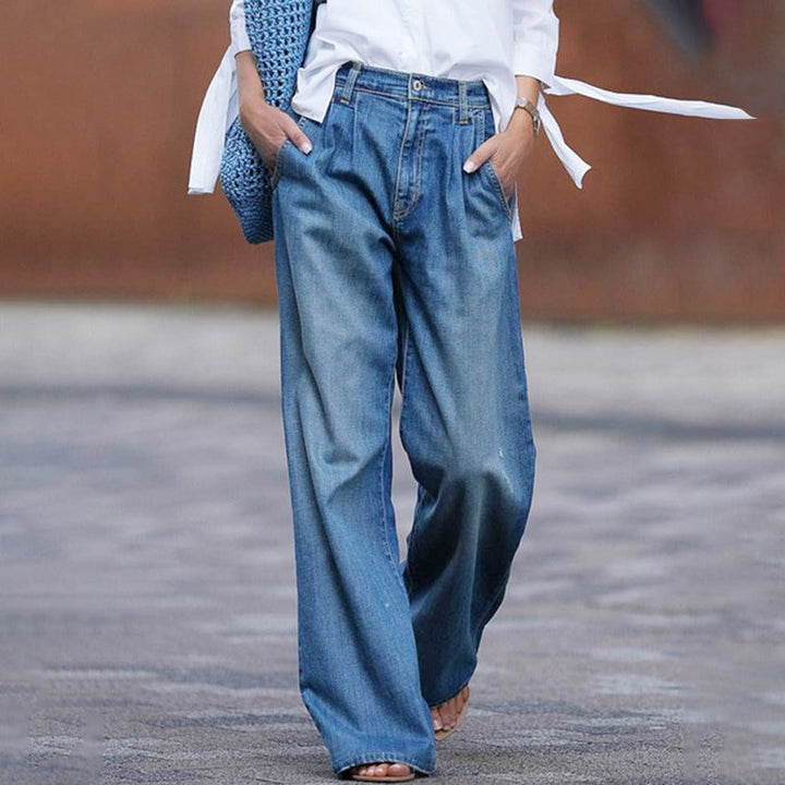 Dames wide-cut jeans in moderne en casual stijl