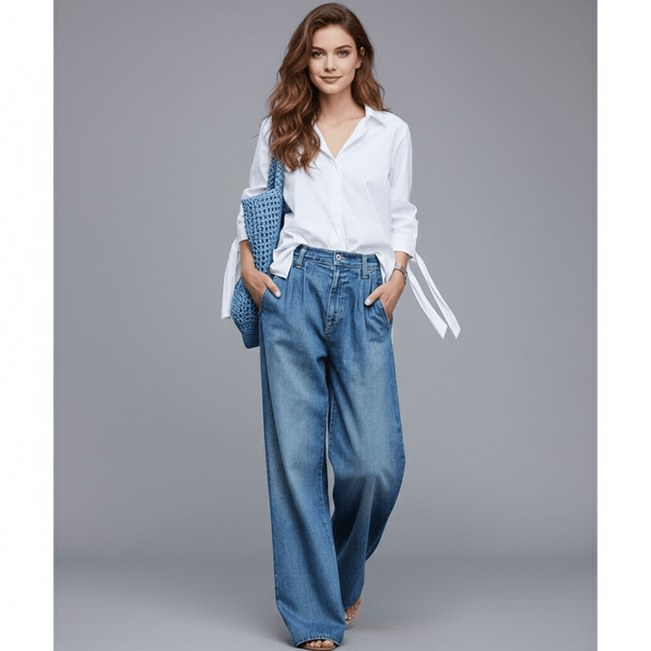 Dames wide-cut jeans in moderne en casual stijl