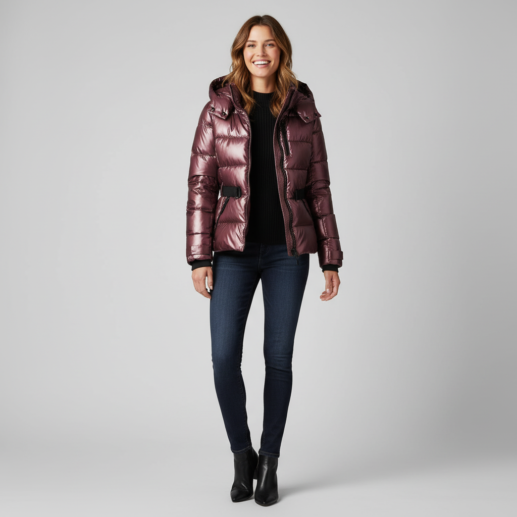 Warme dames winterjas in elegante en stijlvolle uitvoering