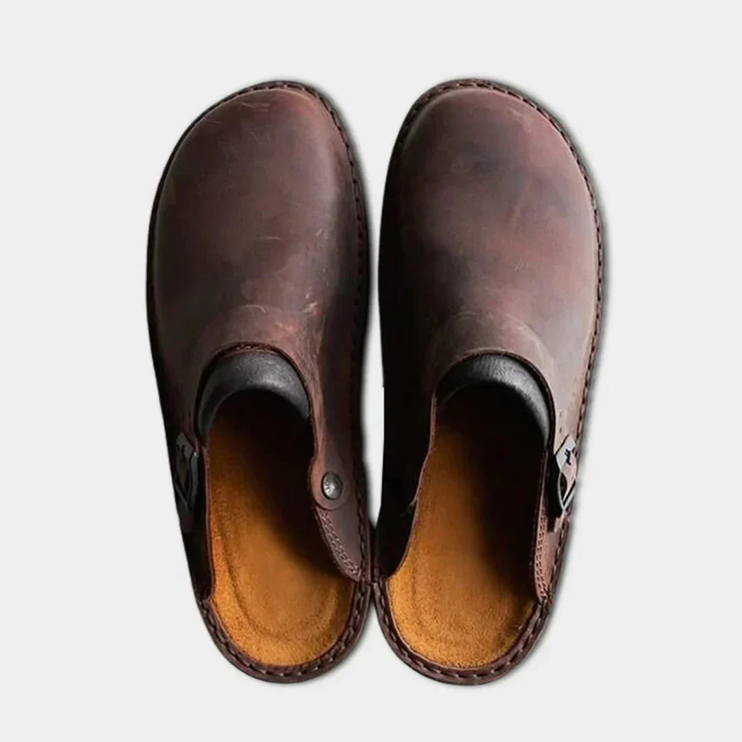 Arvid - Faux leren pantoffels