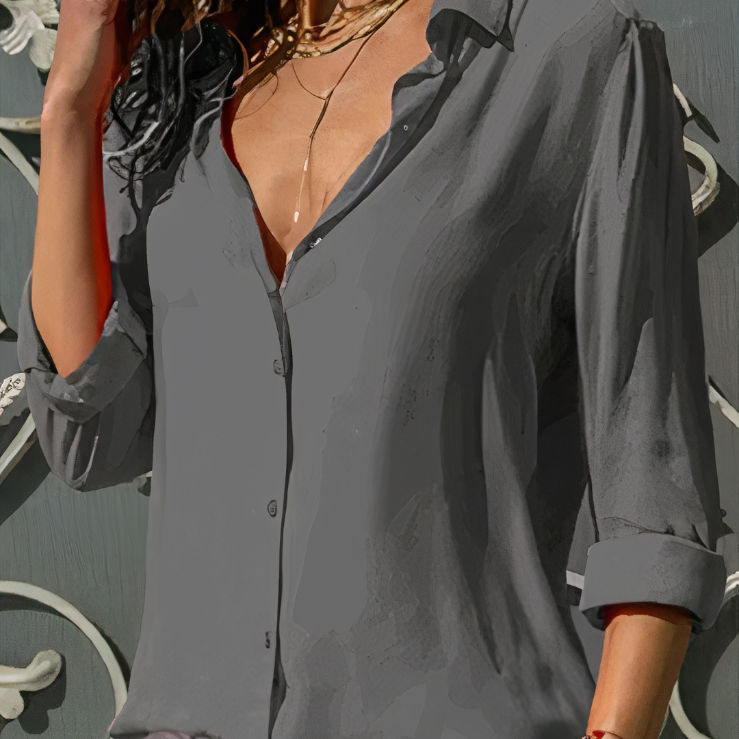 Elegante dames chiffonblouse met luchtige vrouwelijke stijl