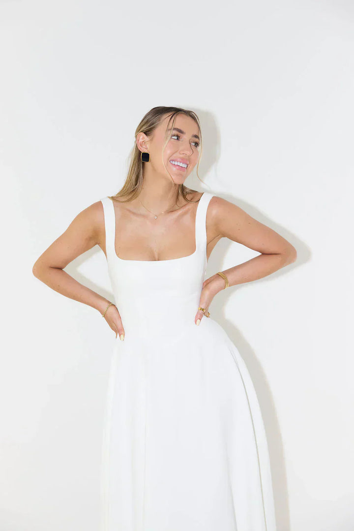 Dames midi jurk in premium kwaliteit met elegante stijl
