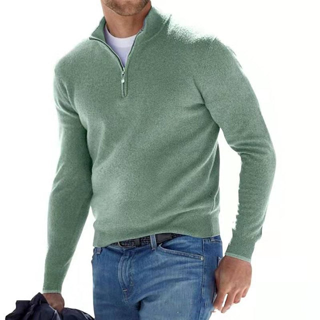 Dante - V-hals trui met ritsdetail