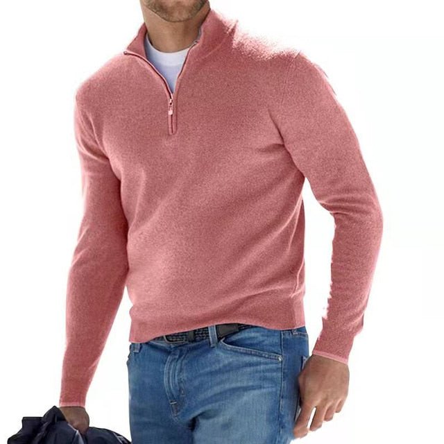 Dante - V-hals trui met ritsdetail