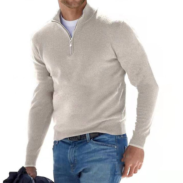 Dante - V-hals trui met ritsdetail
