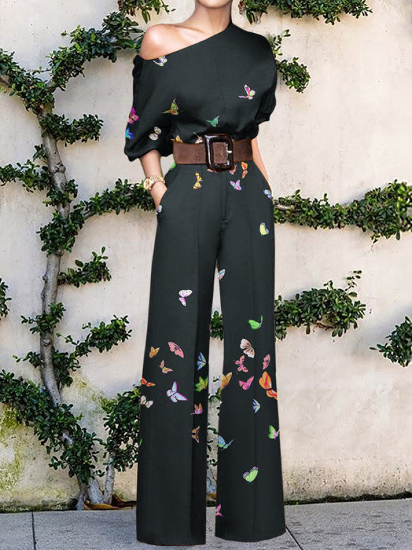 Elegante dames jumpsuit met print, stijlvolle en comfortabele outfit