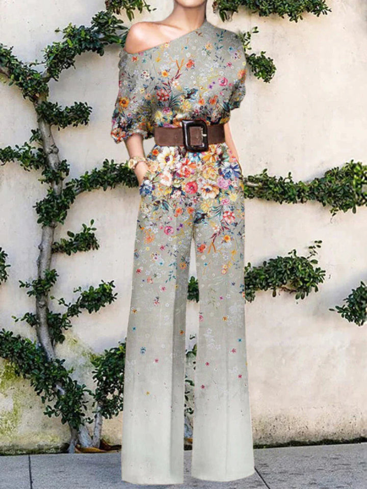 Elegante dames jumpsuit met print, stijlvolle en comfortabele outfit
