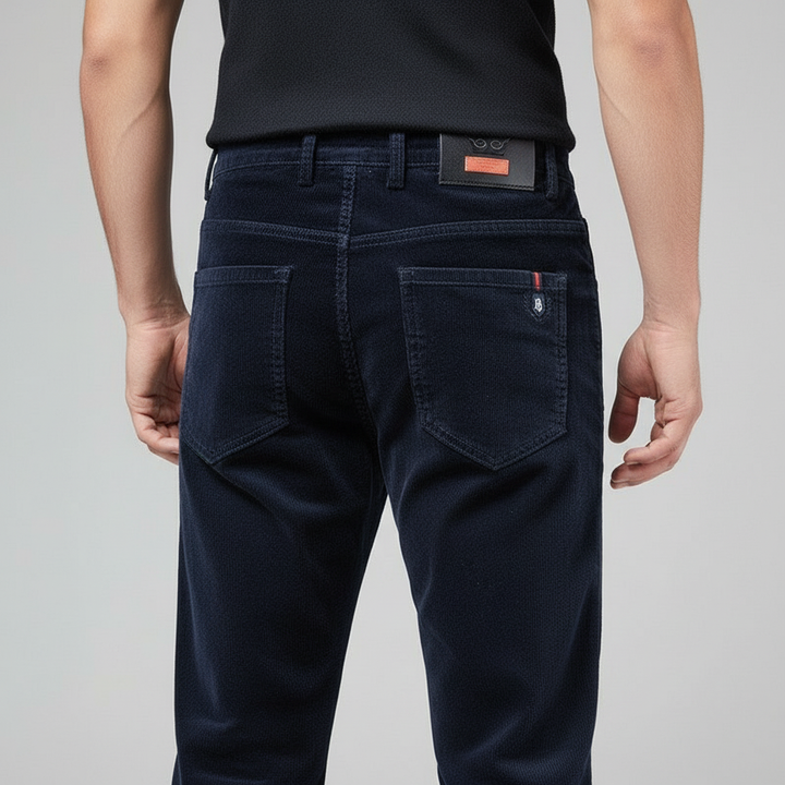 Herenbroek van corduroy met zakken, stijlvol en comfortabel