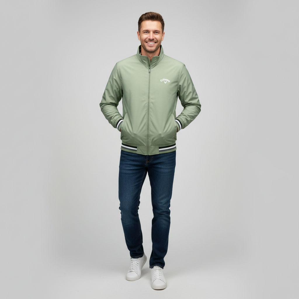 Olivier lichtgewicht golfjas voor heren, ademend, waterafstotend en stijlvol design