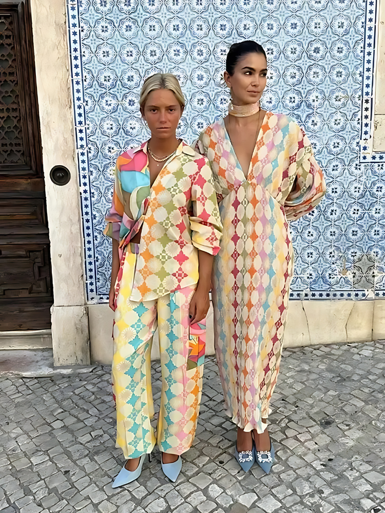 Femke – Geometrische Dames Jumpsuit