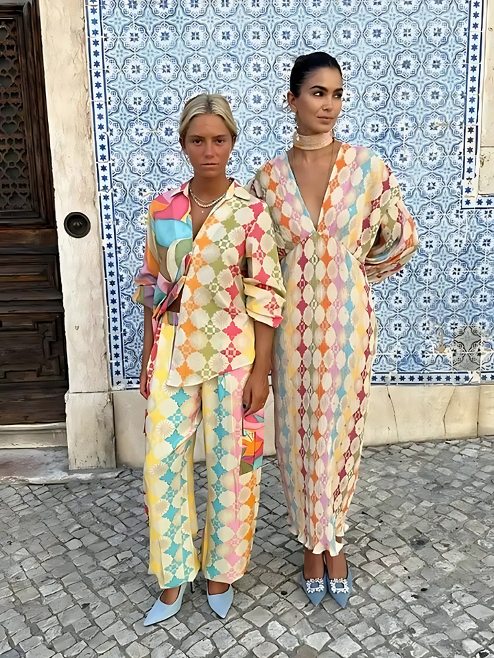 Femke – Geometrische Dames Jumpsuit