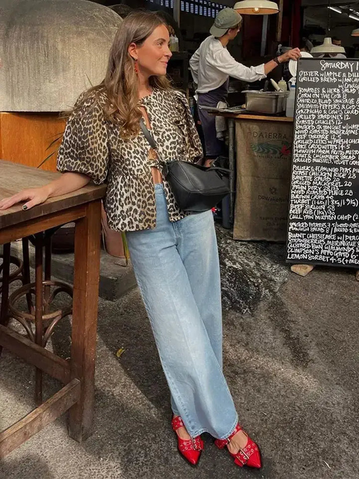 Mira – Dierenprint Blouse