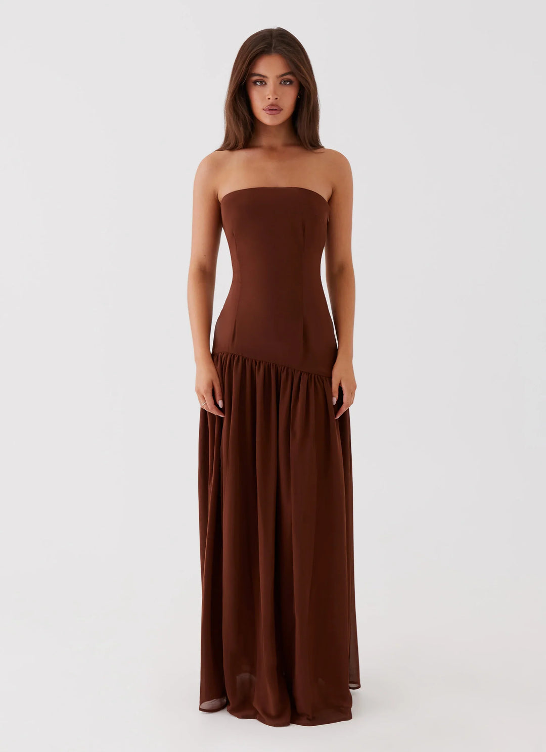 Elara – Strapless Maxi Dress