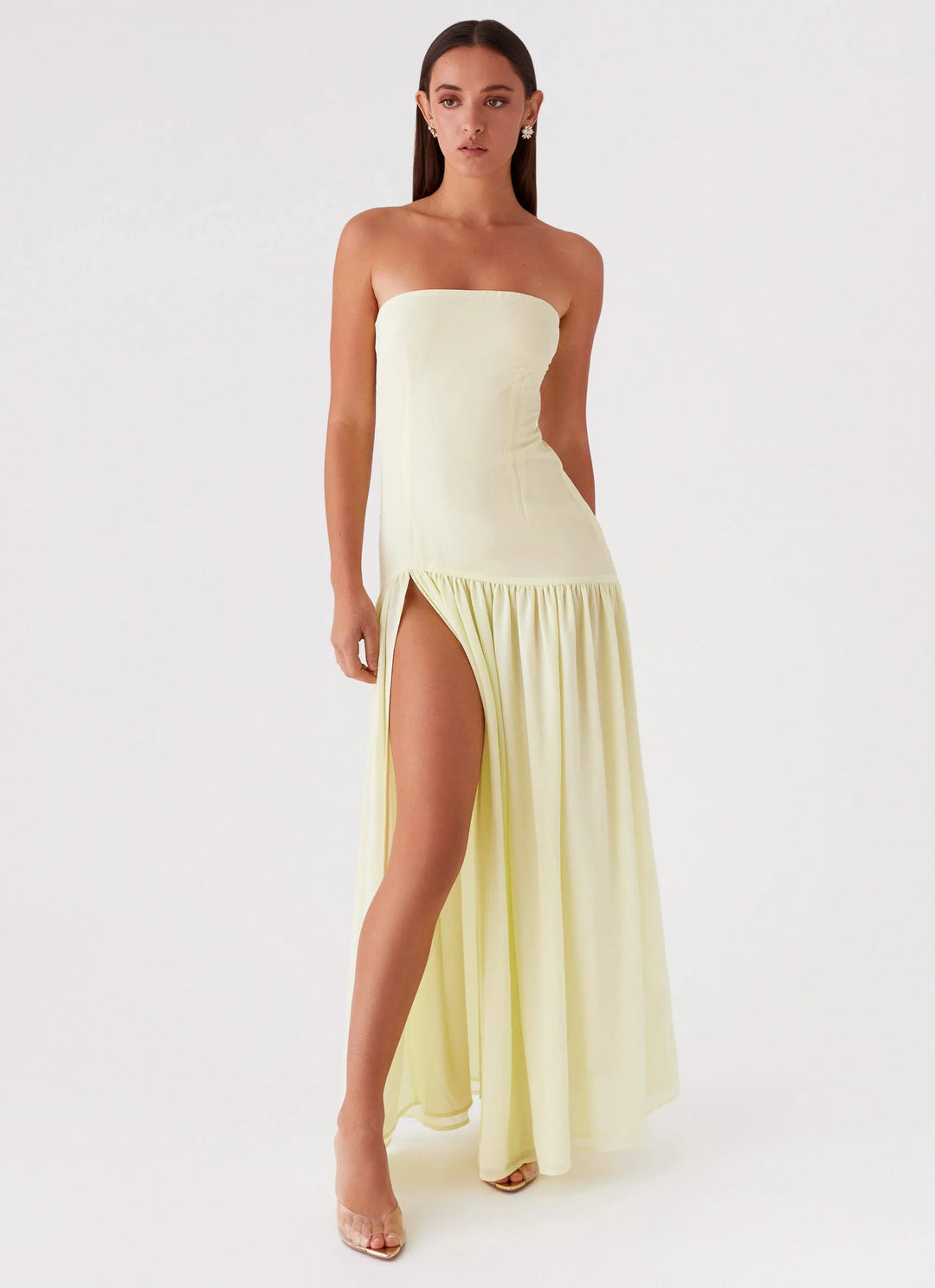 Elara – Strapless Maxi Dress