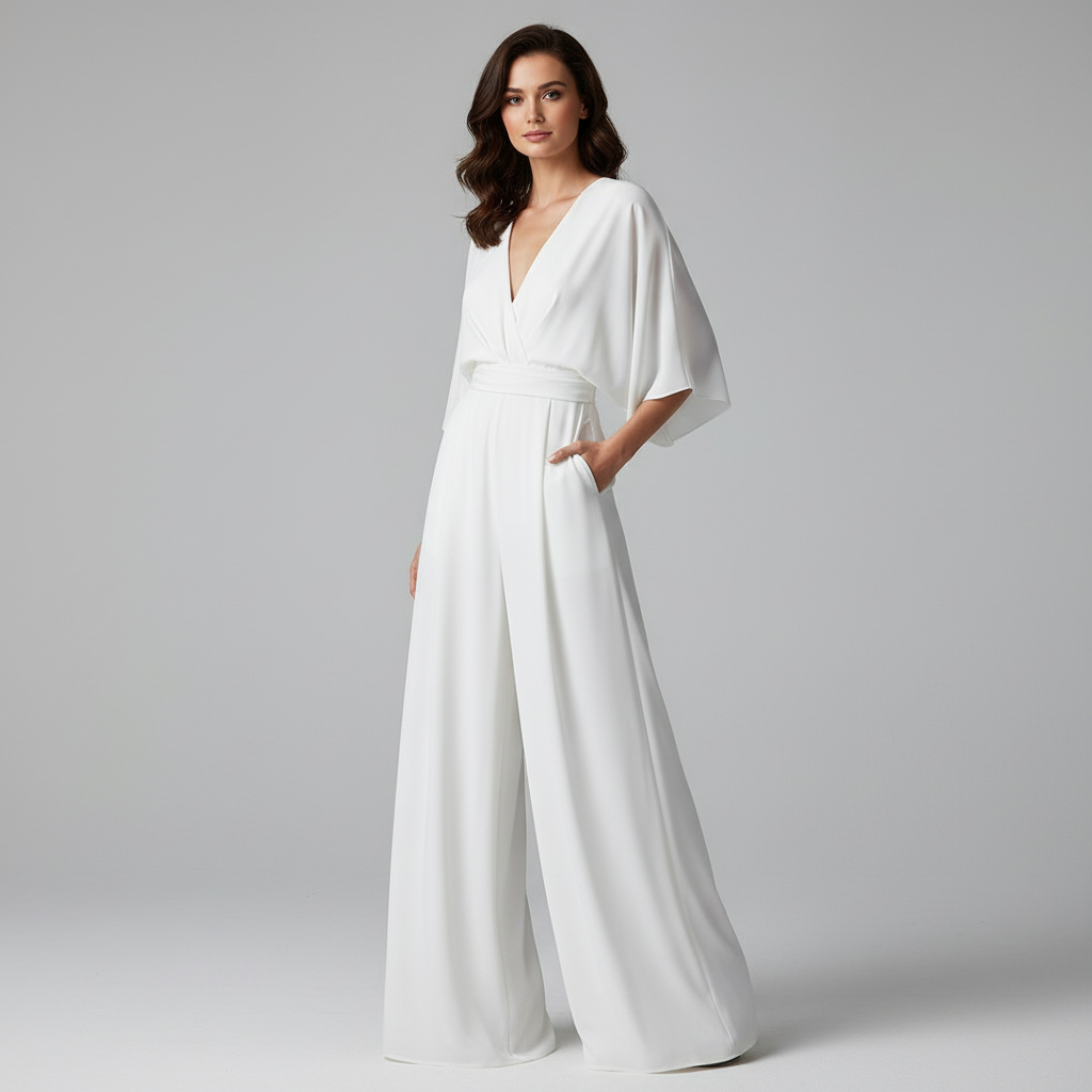 Elegante dames jumpsuit met V-hals en flatterende taille