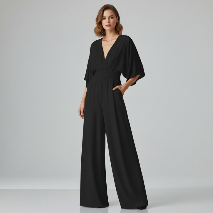 Elegante dames jumpsuit met V-hals en flatterende taille