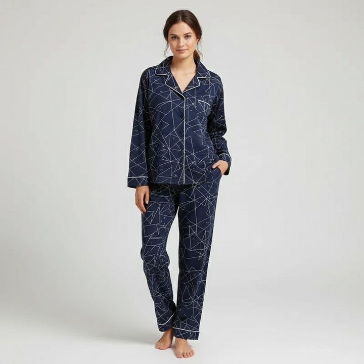 Heren pyjamaset met shirt en knoopsluiting, Rex-model