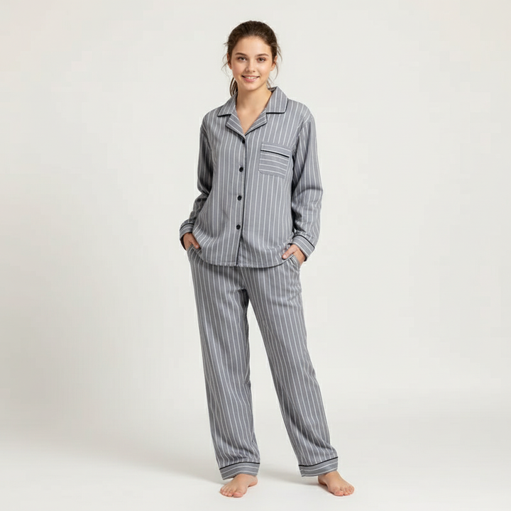 Heren pyjamaset met shirt en knoopsluiting, Rex-model