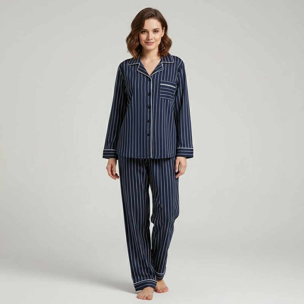 Heren pyjamaset met shirt en knoopsluiting, Rex-model
