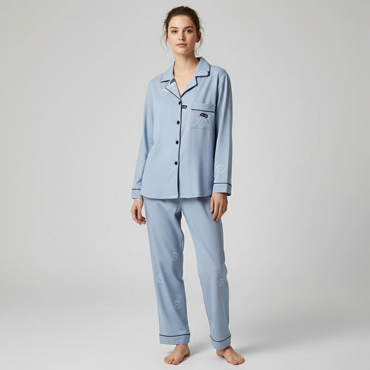 Heren pyjamaset met shirt en knoopsluiting, Rex-model