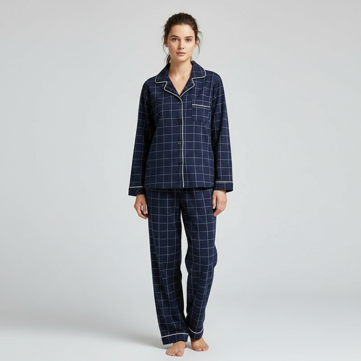 Heren pyjamaset met shirt en knoopsluiting, Rex-model