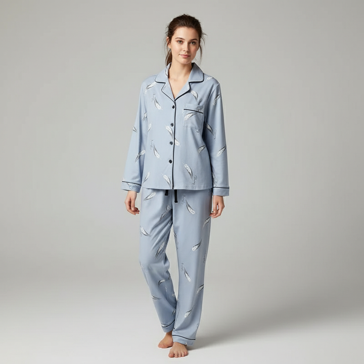 Heren pyjamaset met shirt en knoopsluiting, Rex-model