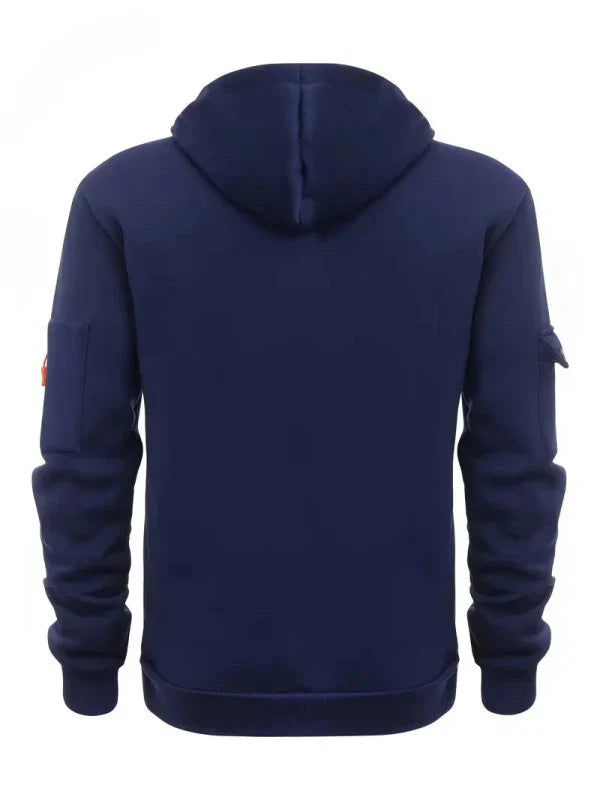 Heren hoodie met ritssluiting in casual stijl