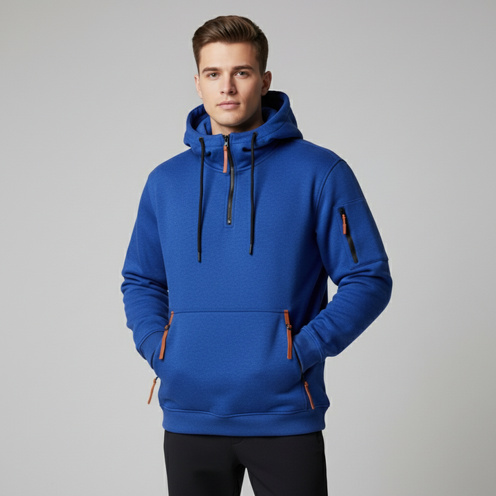 Heren hoodie met ritssluiting in casual stijl