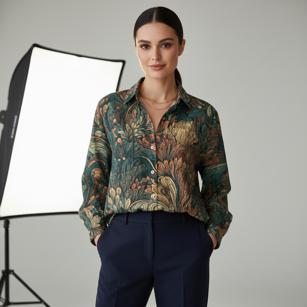 Casual vintage dames blouse, stijlvol en luchtig voor dagelijks gebruik