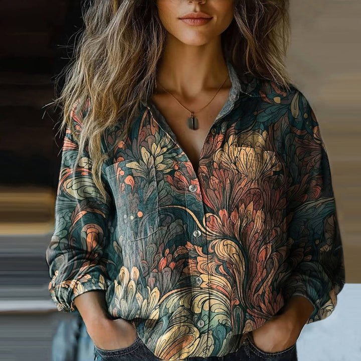 Casual vintage dames blouse, stijlvol en luchtig voor dagelijks gebruik