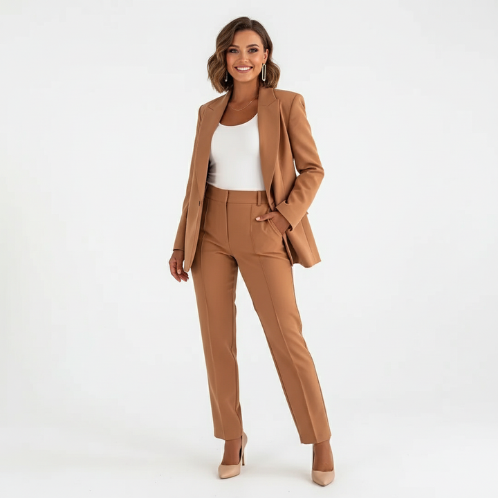 Damespak met blazer en broek – elegant en veelzijdig voor werk en avond