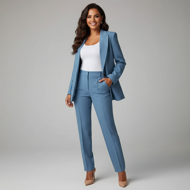 damespak met blazer en broek – elegant en veelzijdig voor werk en avond